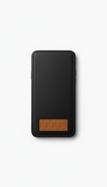 Leather phone case in cognac grain